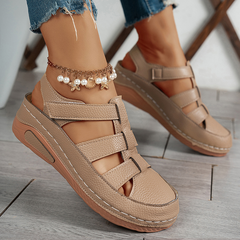 🔥Last Day Promotion 50% OFF - Women’s Stylish Comfortable Leather Wedge Sandals