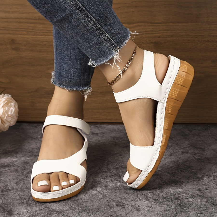 🔥Last Day Promotion 50% OFF - Women's Velcro Comfort Wedge Orthopaedic Sandals