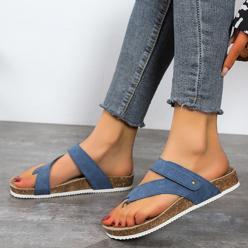 🔥Last Day Promotion 50% OFF - Women’s Comfort Toe Loop Cork Sandals & Orthopedic for All-Day Walking