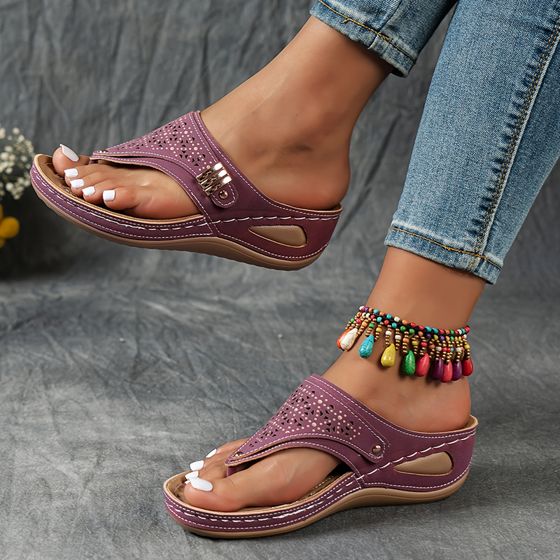 🔥Last Day Promotion 50% OFF - Women's Stylish Wedge Arch Support Orthopaedic Sandals