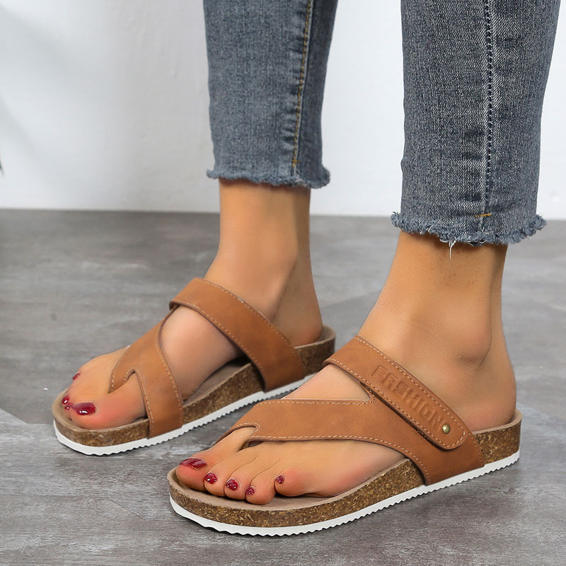 🔥Last Day Promotion 50% OFF - Women’s Comfort Toe Loop Cork Sandals & Orthopedic for All-Day Walking