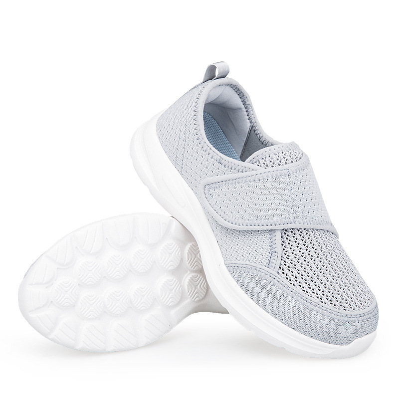 🔥Last Day Promotion 50% OFF - Ladies Wide Fit Orthopaedic Mesh Walking Trainers Touch Fastener Easy Slip On Breathable Cushioned Walking Shoes For Sensitive & Swollen Feet