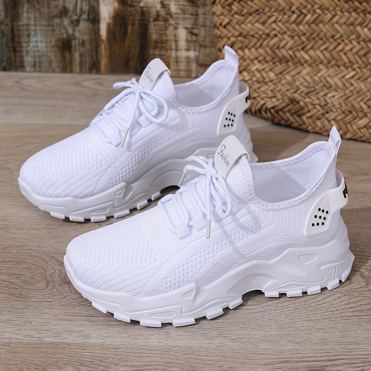 🔥Last Day Promotion 50% OFF - Ladies Supportive Chunky Sole Trainers Breathable Mesh Knit Cushioned All Day Walking Casual Footwear