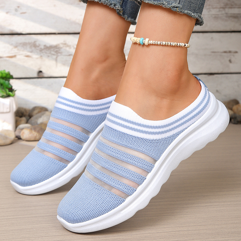 🔥Last Day Promotion 50% OFF - Women's Breathable Backless Slip-On Mule Trainers Lightweight Cushioned Insole Easy Wear