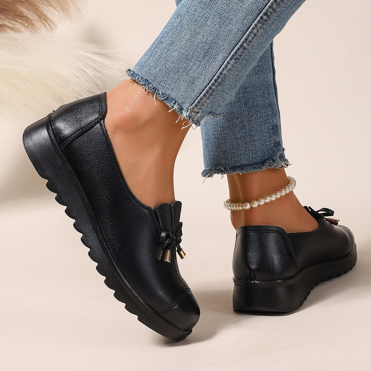 🔥Last Day Promotion 50% OFF - Women's Comfort Slip-On Loafers, Premium Leather, Soft Sole & Comfortable