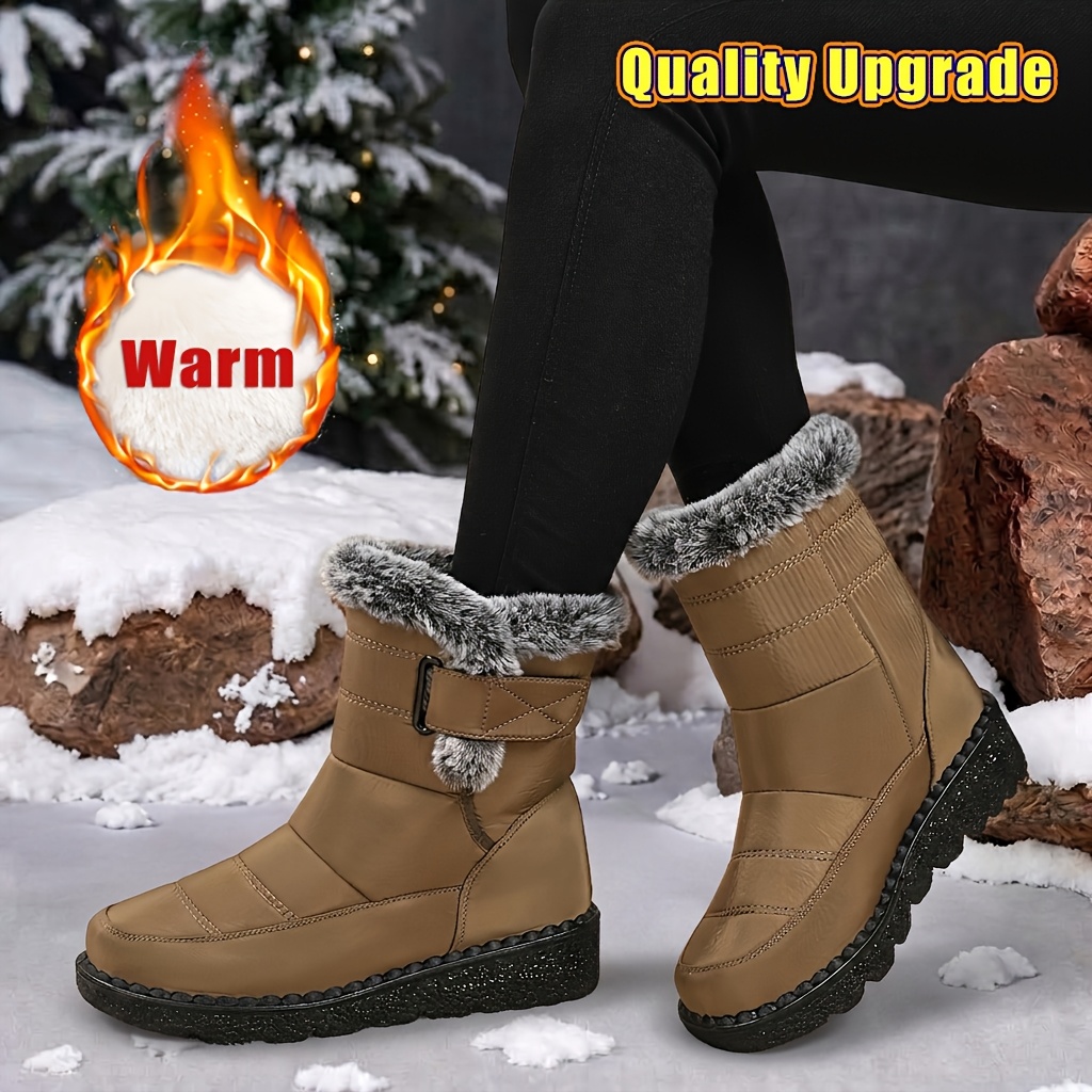🔥Last Day 50% OFF - Women's Comfortable Warm Non-slip Snow Boots - Wide Fit, Cushioned Sole Pain Relief