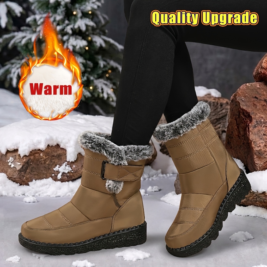 🔥Last Day 50% OFF - Women's Comfortable Warm Non-slip Snow Boots - Wide Fit, Cushioned Sole Pain Relief