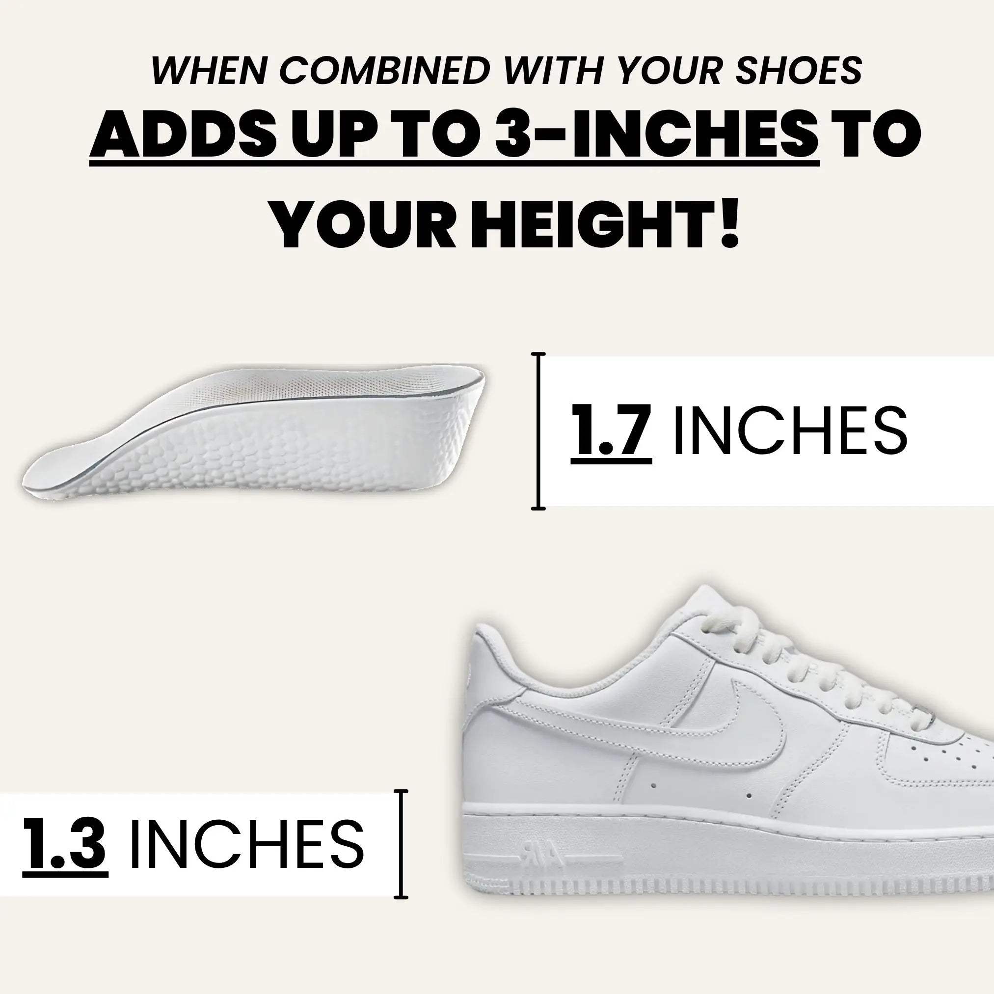 Invisible Orthopedic Height Boost Insoles–Comfort Support & Confidence All Day