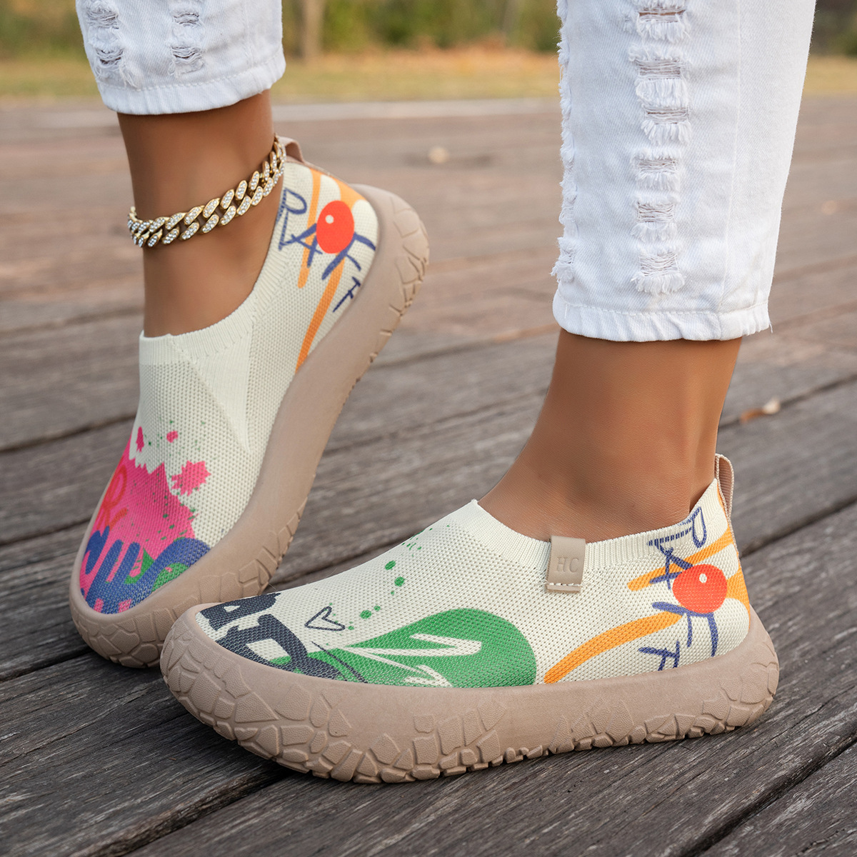 🔥Last Day Promotion 50% OFF - Women's Printed Slip-On Shoes