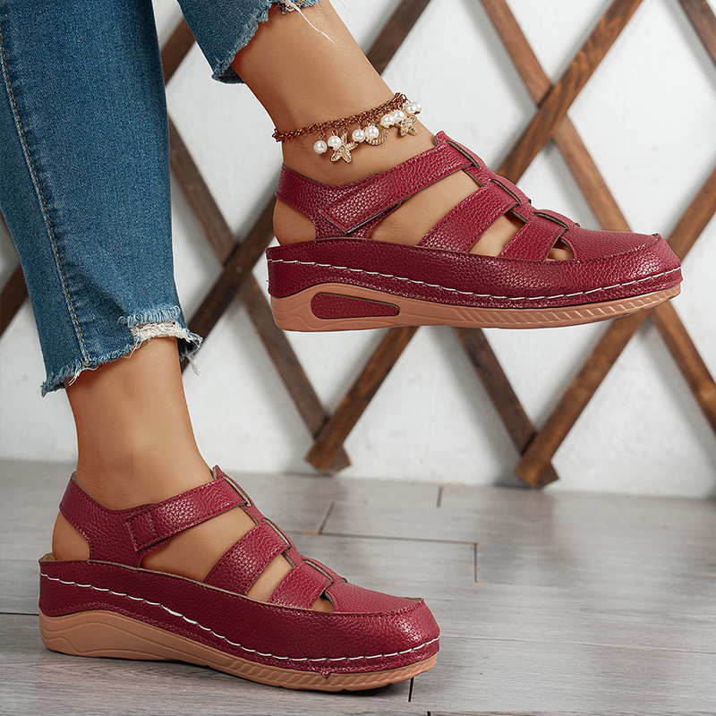 🔥Last Day Promotion 50% OFF - Women’s Stylish Comfortable Leather Wedge Sandals