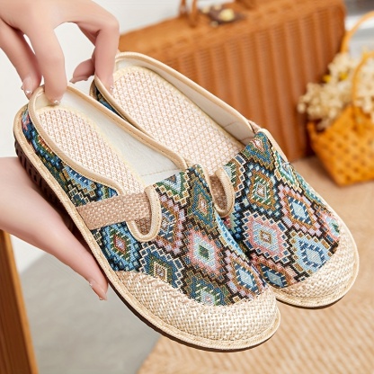 🔥Last Day Promotion 50% OFF - Women's Comfortable Linen Slip-on Soft-soled Shoes