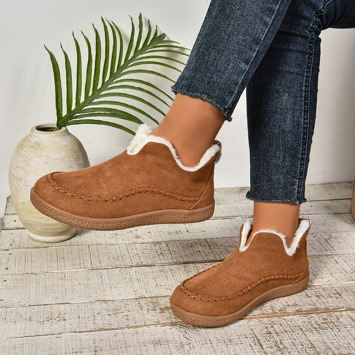 🔥Last Day Promotion 50% OFF - Women's Comfortable Non-Slip Wool Lined Orthopaedic Ankle Boots