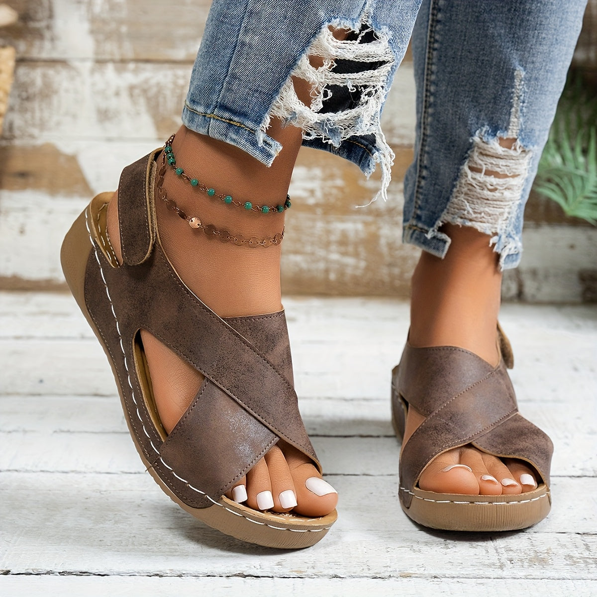 🔥Last Day Promotion 50% OFF - Women's Thick-Soled Orthopaedic Casual Sandals