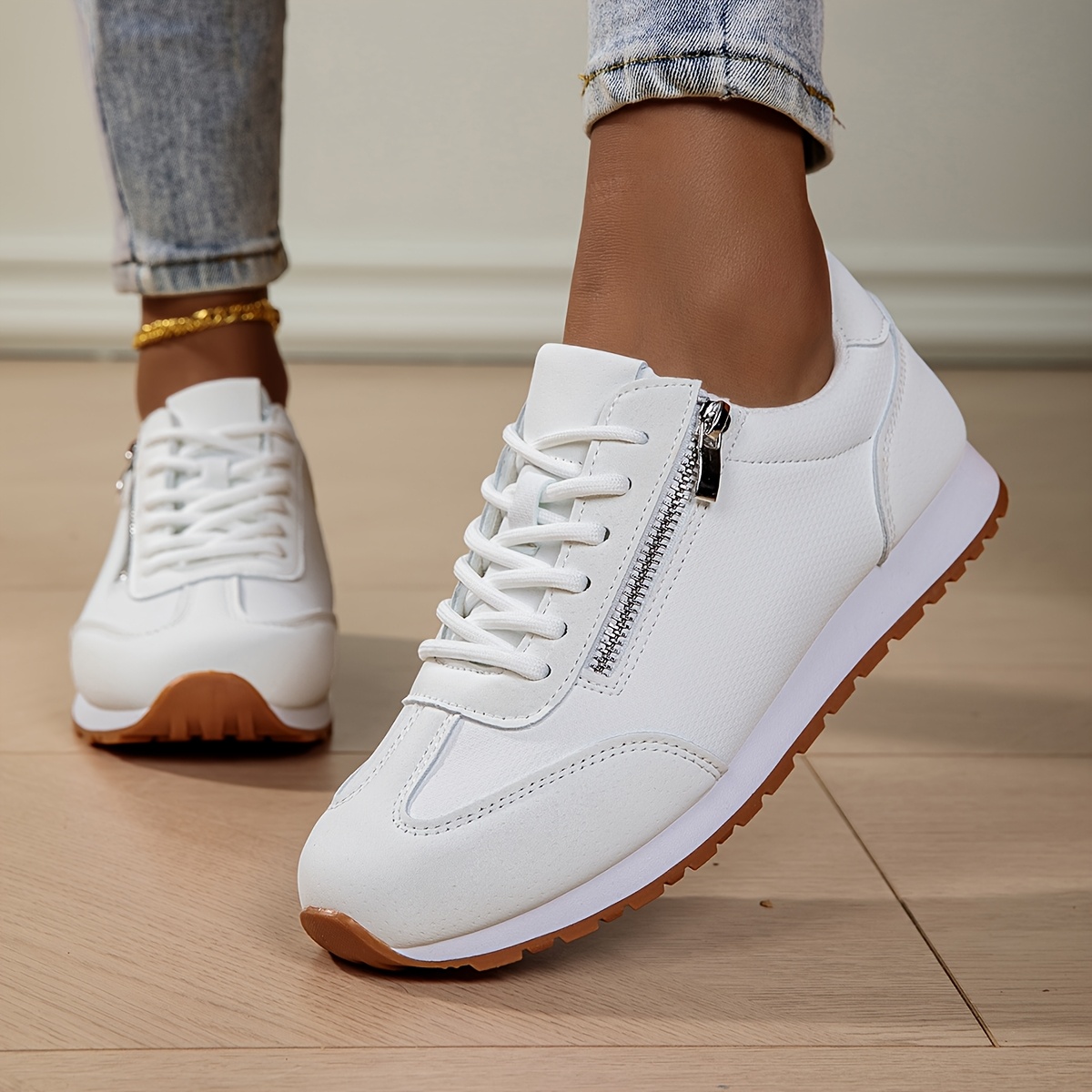 🔥Last Day 50% OFF - Women's Orthopaedic Trainers with Side Zip | Arch Support Cushioning for Instant Pain Relief