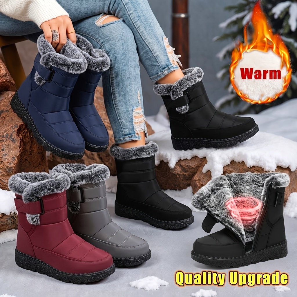 🔥Last Day 50% OFF - Women's Comfortable Warm Non-slip Snow Boots - Wide Fit, Cushioned Sole Pain Relief
