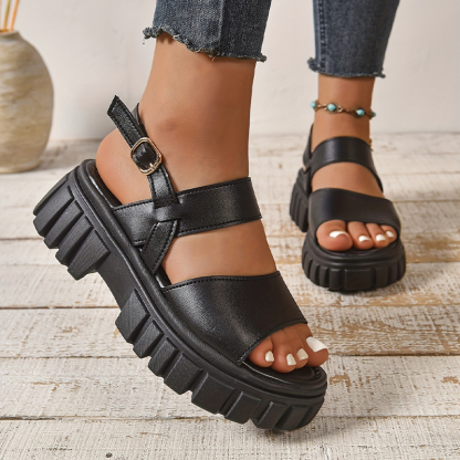 🔥Last Day Promotion 50% OFF - Women's Fashionable Comfortable Thick-Soled Leather Sandals