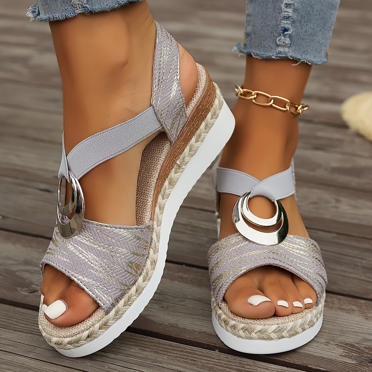 🔥Last Day Promotion 50% OFF - Women's Thick Sole Wedge Sandals
