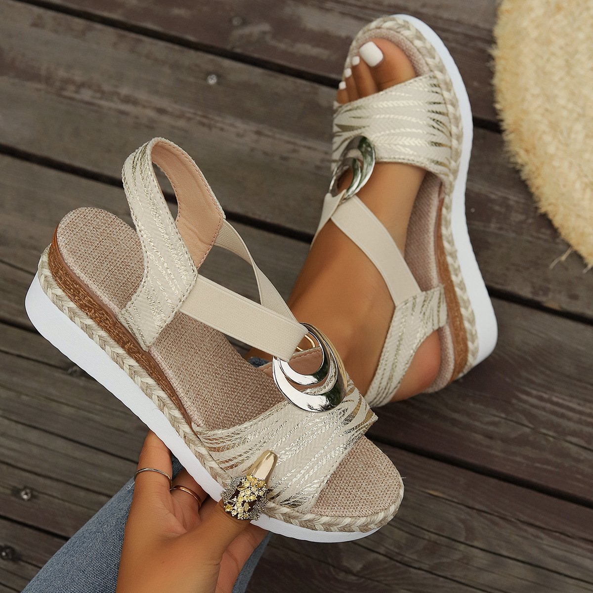 🔥Last Day Promotion 50% OFF - Women's Thick Sole Wedge Sandals