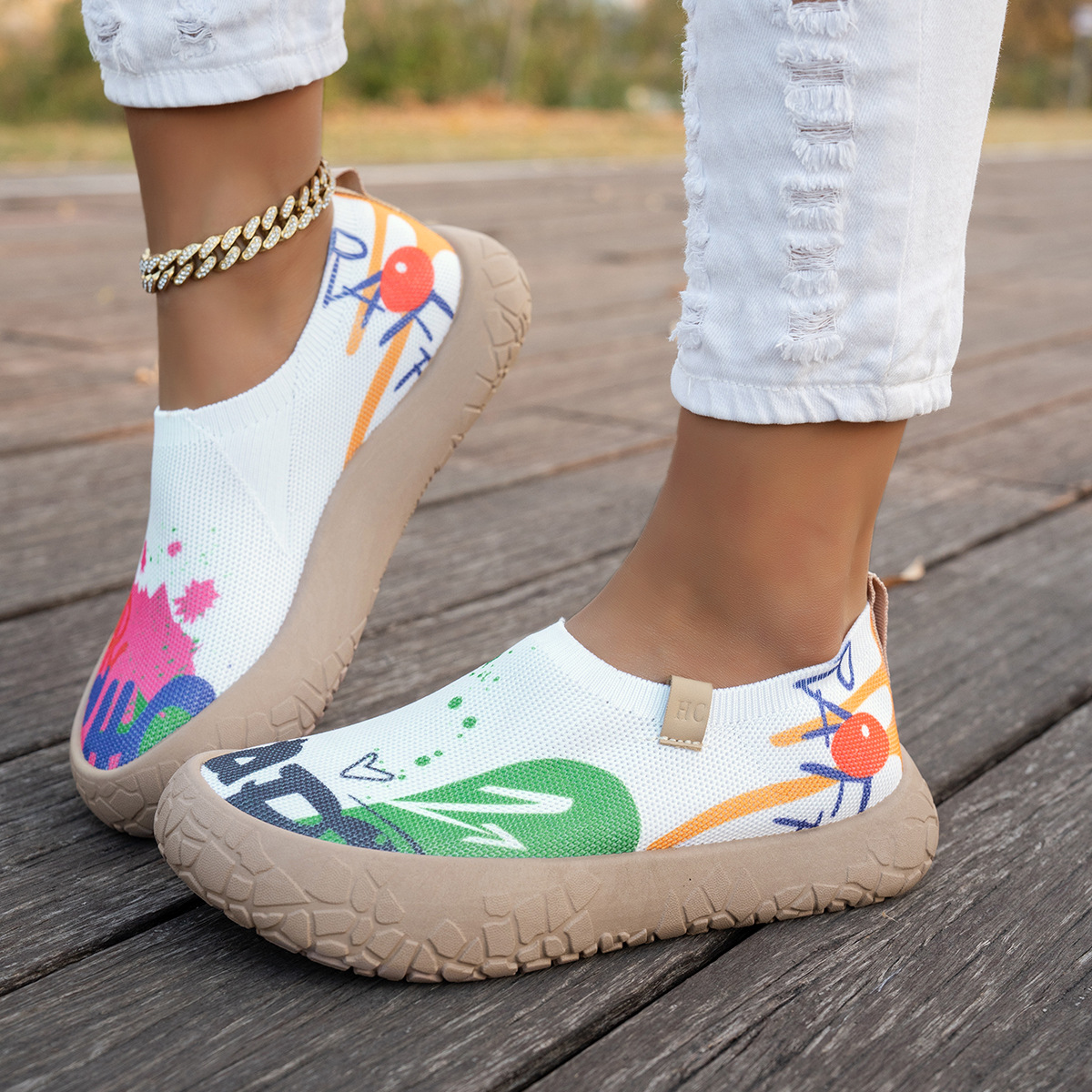 🔥Last Day Promotion 50% OFF - Women's Printed Slip-On Shoes