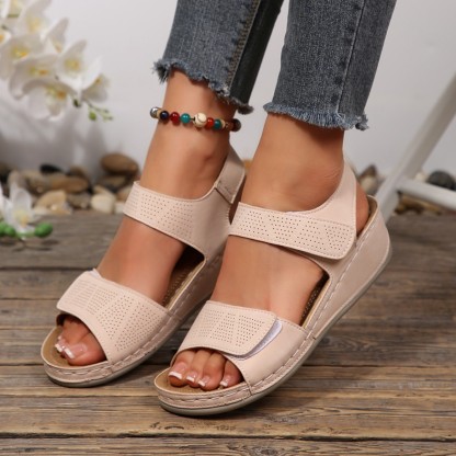 🔥Last Day Promotion 50% OFF - Women’s Comfortable Velcro-Fastening Wedge Sandals