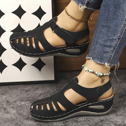 🔥Last Day Promotion 50% OFF - Women's Closed-Toe Wedge Orthopaedic Sandals