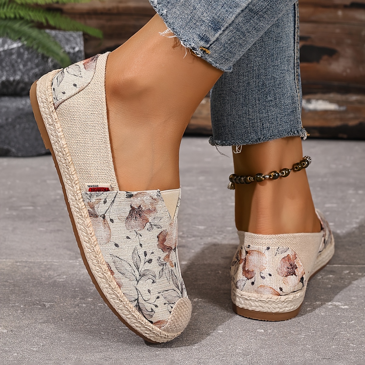 🔥Last Day Promotion 50% OFF - Women's Retro Ink Floral Breathable Slip-On Shoes 