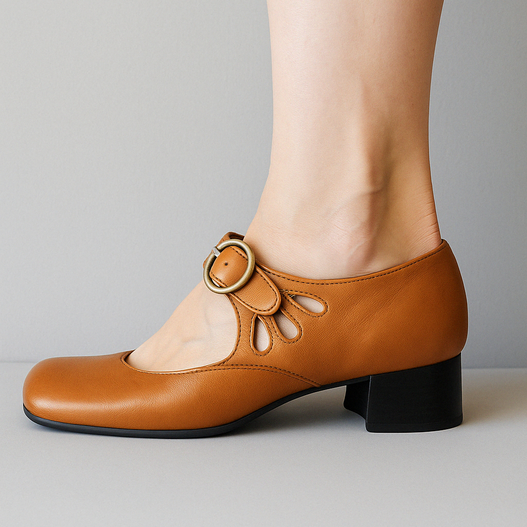 🔥Last Day Promotion 50% OFF - Women’s Comfortable Chunky-Heeled Leather Casual Shoes