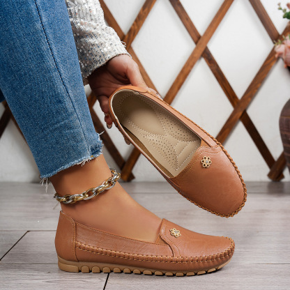 🔥Last Day Promotion 50% OFF - Genuine Leather Slip-On Moccasin Walking Loafers