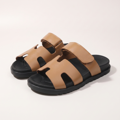 🔥Last Day Promotion 50% OFF - Women's H-Cut Leather Platform Sandals