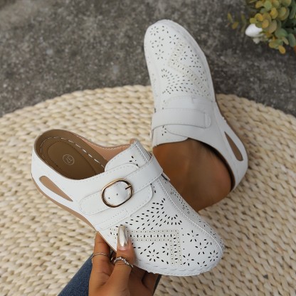 🔥Last Day Promotion 50% OFF - Women’s Orthopaedic Arch Support Wedge Mule Slip On Sandals