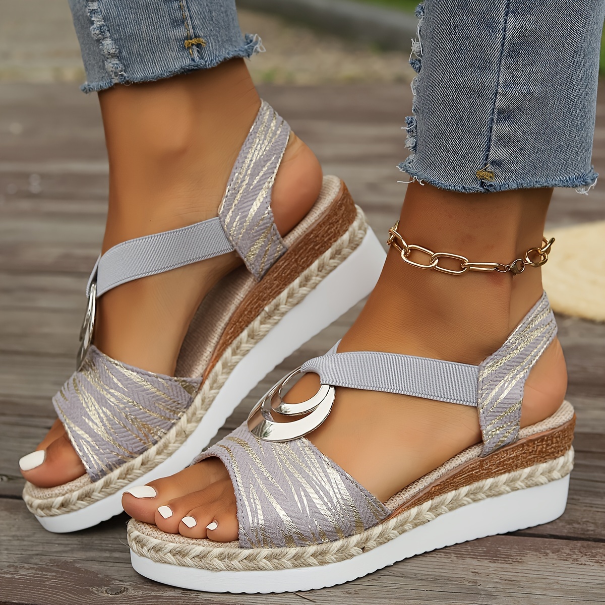 🔥Last Day Promotion 50% OFF - Women's Thick Sole Wedge Sandals