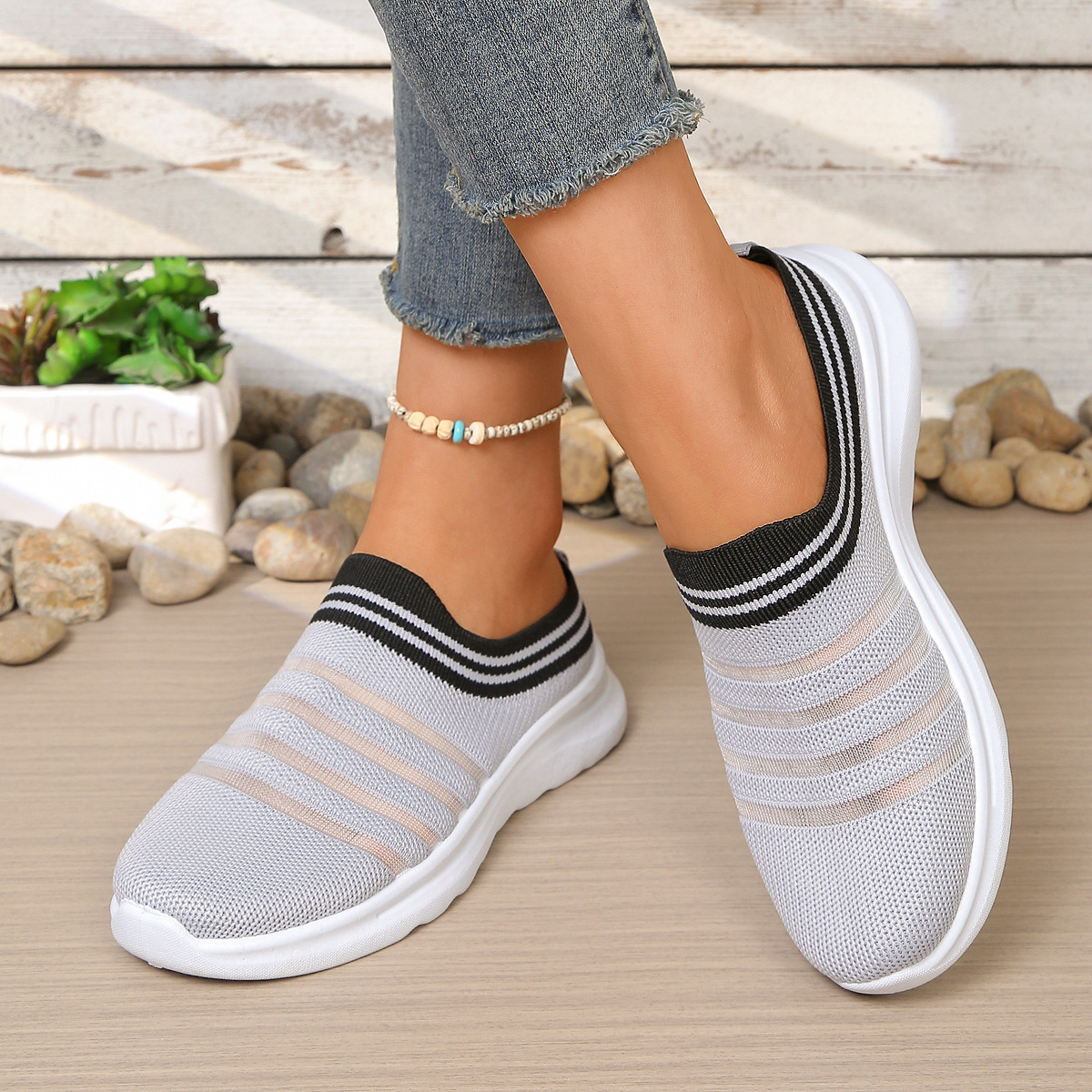 🔥Last Day Promotion 50% OFF - Women's Breathable Backless Slip-On Mule Trainers Lightweight Cushioned Insole Easy Wear
