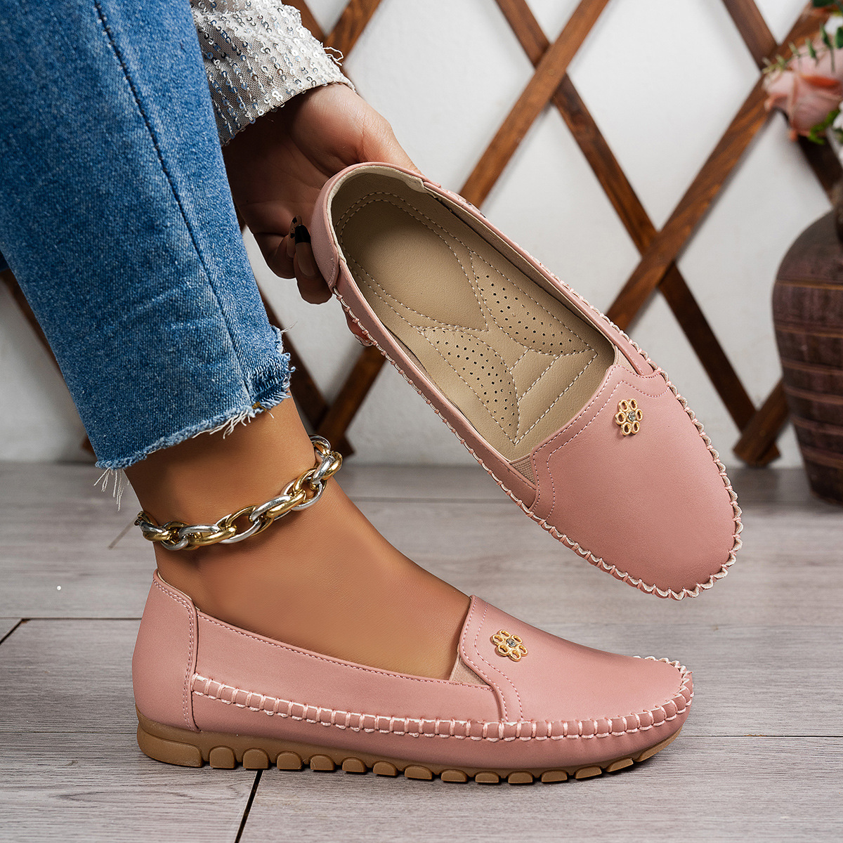 🔥Last Day Promotion 50% OFF - Genuine Leather Slip-On Moccasin Walking Loafers