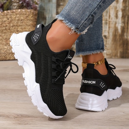 🔥Last Day Promotion 50% OFF - Ladies Supportive Chunky Sole Trainers Breathable Mesh Knit Cushioned All Day Walking Casual Footwear