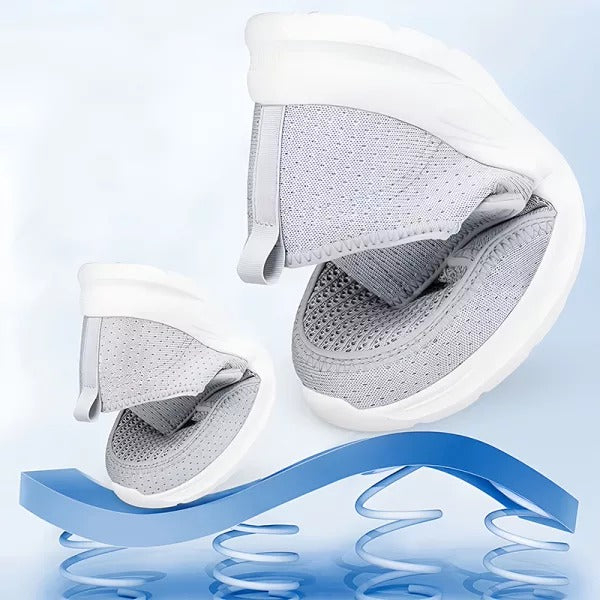🔥Last Day Promotion 50% OFF - Ladies Wide Fit Orthopaedic Mesh Walking Trainers Touch Fastener Easy Slip On Breathable Cushioned Walking Shoes For Sensitive & Swollen Feet