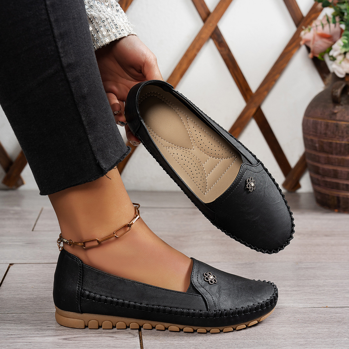 🔥Last Day Promotion 50% OFF - Genuine Leather Slip-On Moccasin Walking Loafers