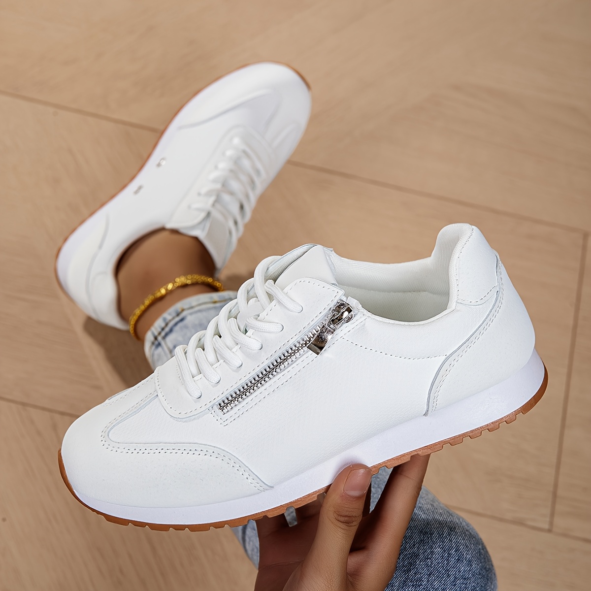🔥Last Day 50% OFF - Women's Orthopaedic Trainers with Side Zip | Arch Support Cushioning for Instant Pain Relief