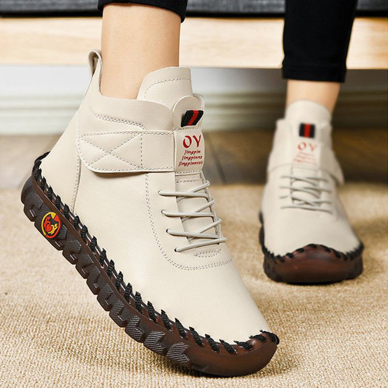 🔥Last Day 50% OFF - Women'S Comfortable Orthopedic Pain-Relief Leather Cushioning Ankle Boots