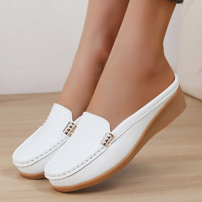 🔥Last Day 50% OFF - Women's New Stylish Genuine Leather Wedge Loafers