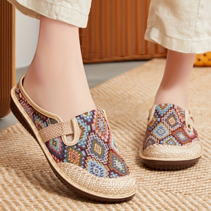 🔥Last Day Promotion 50% OFF - Women's Comfortable Linen Slip-on Soft-soled Shoes