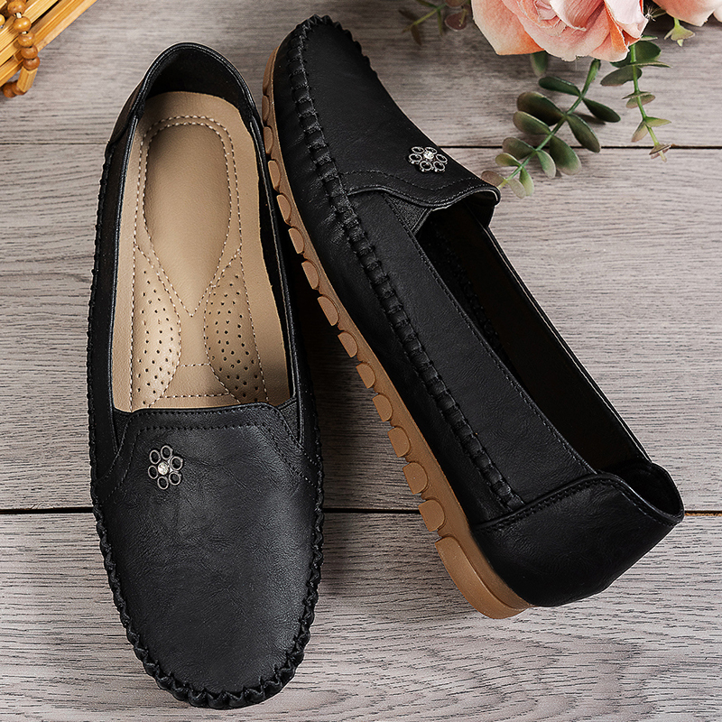 🔥Last Day Promotion 50% OFF - Genuine Leather Slip-On Moccasin Walking Loafers