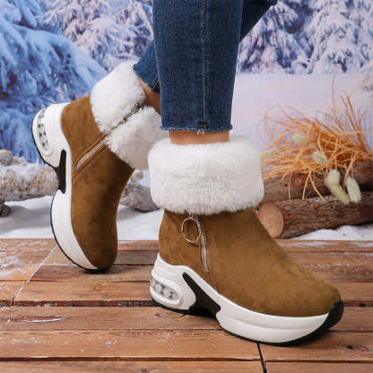 🔥Last Day 50% OFF - Orthopaedic Winter Snow Boots for Women — Premium Fur Collar , Anti-Slip Cushioned with Easy Side Zipper