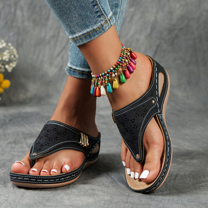 🔥Last Day Promotion 50% OFF - Women's Stylish Wedge Arch Support Orthopaedic Sandals