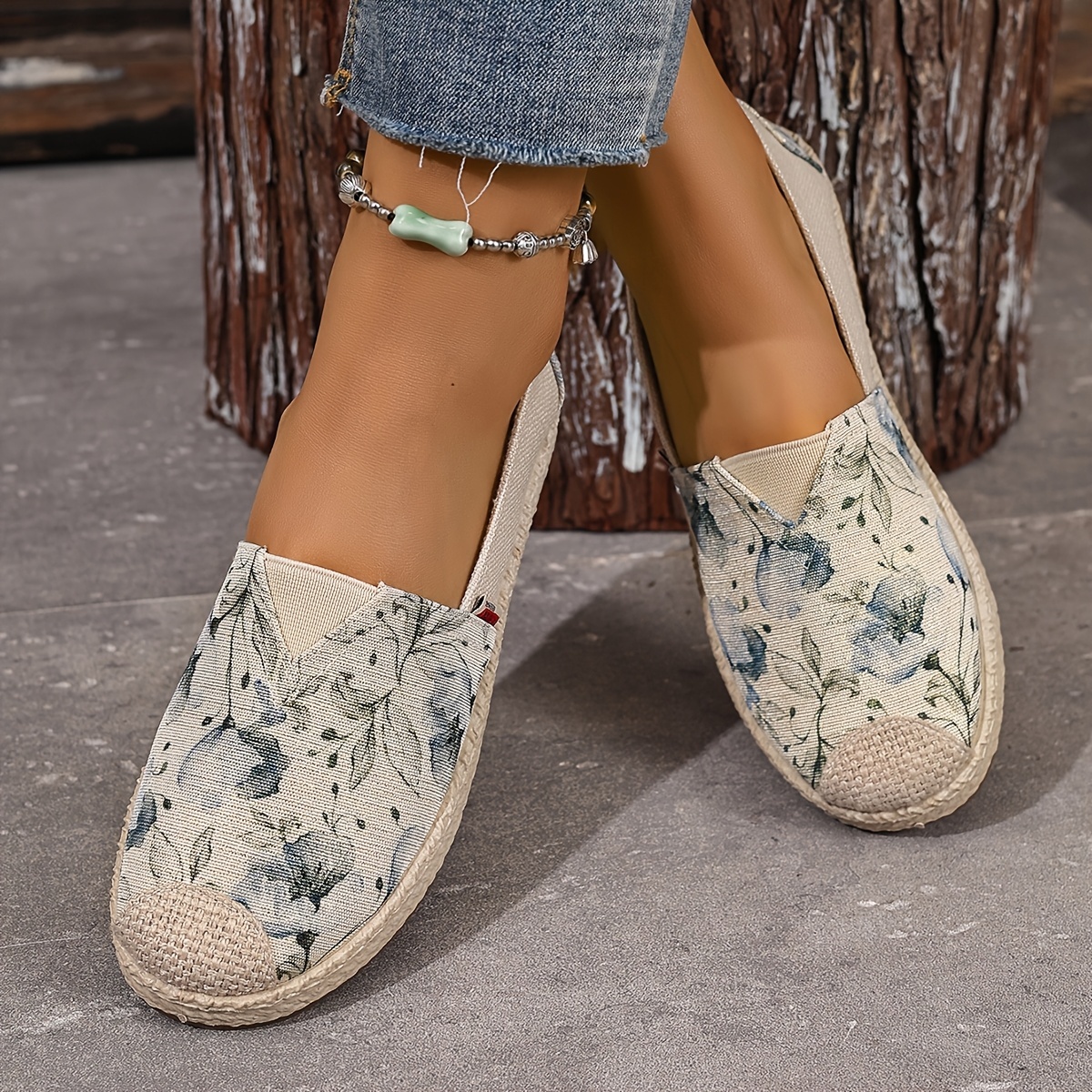 🔥Last Day Promotion 50% OFF - Women's Retro Ink Floral Breathable Slip-On Shoes 