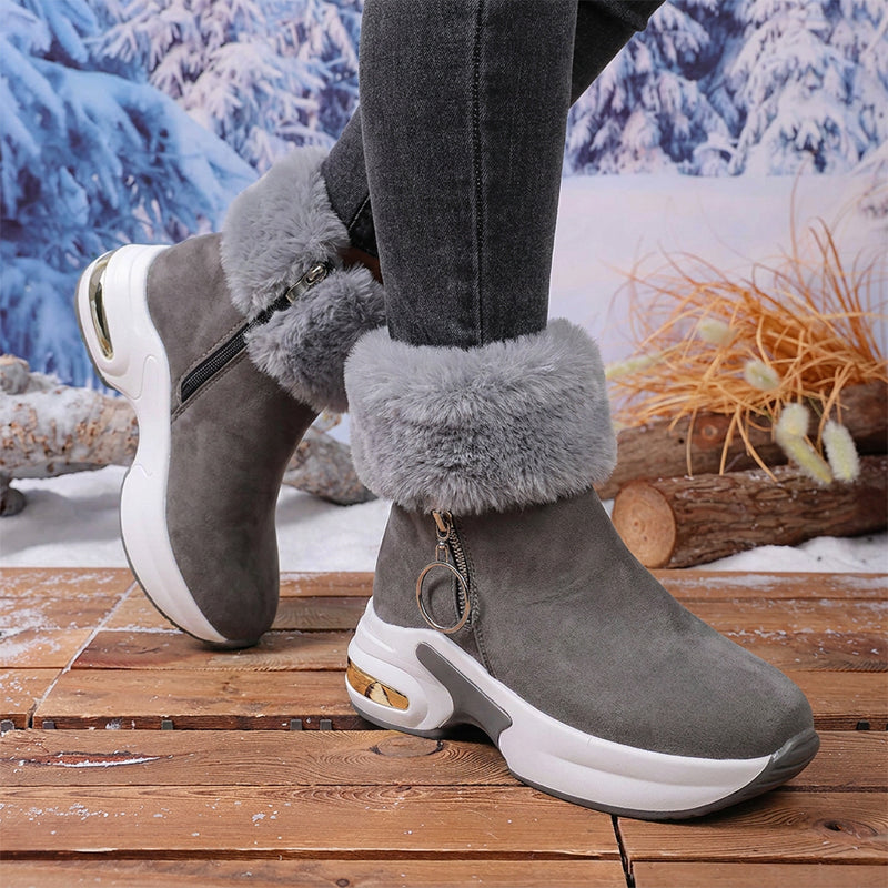 🔥Last Day 50% OFF - Orthopaedic Winter Snow Boots for Women — Premium Fur Collar , Anti-Slip Cushioned with Easy Side Zipper