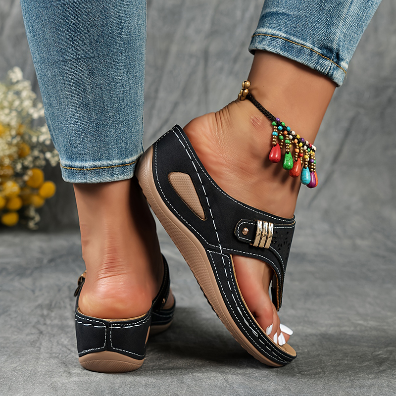 🔥Last Day Promotion 50% OFF - Women's Stylish Wedge Arch Support Orthopaedic Sandals