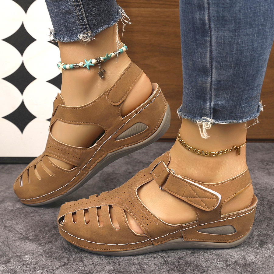 🔥Last Day Promotion 50% OFF - Women's Closed-Toe Wedge Orthopaedic Sandals