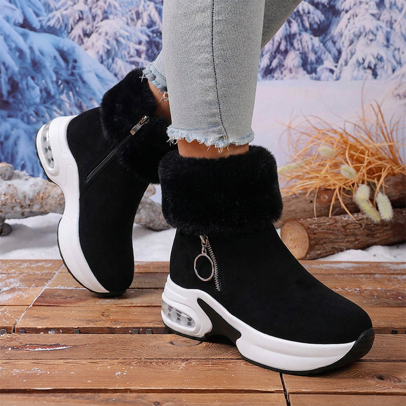 🔥Last Day 50% OFF - Orthopaedic Winter Snow Boots for Women — Premium Fur Collar , Anti-Slip Cushioned with Easy Side Zipper