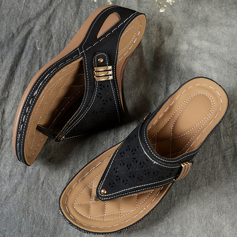 🔥Last Day Promotion 50% OFF - Women's Stylish Wedge Arch Support Orthopaedic Sandals