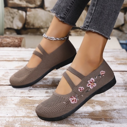 🔥Last Day Promotion 50% OFF -  Women's Floral Knit Ballet Flats